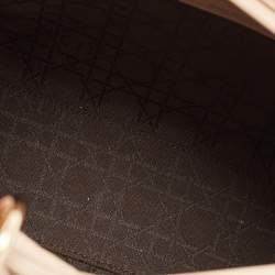 Pre Owned Dior Beige Cannage Leather Large Lady Dior Tote