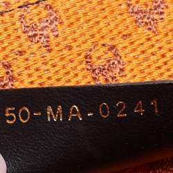 Pre Owned Dior Orange/Green Embroidered Canvas Medium Dino Book Tote