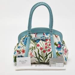 Pre Owned Dior Multicolor Floral Canvas and Leather My Dior Frame Satchel