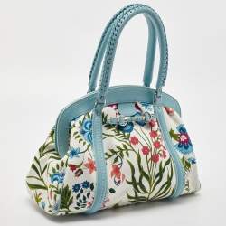 Pre Owned Dior Multicolor Floral Canvas and Leather My Dior Frame Satchel