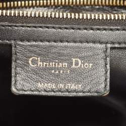 Pre Owned Dior Black Cannage Leather Soft Lady Dior Tote