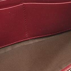 Dior Burgundy Cannage Quilted Leather Lady Dior Continental Wallet