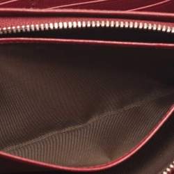 Dior Burgundy Cannage Quilted Leather Lady Dior Continental Wallet