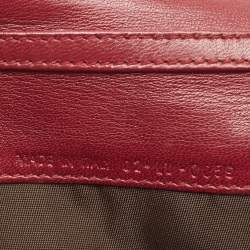 Dior Burgundy Cannage Quilted Leather Lady Dior Continental Wallet