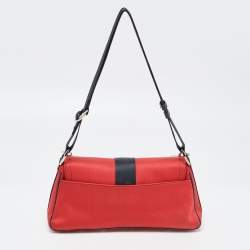 Pre Owned Dior Red/Black Fabric Hardcore Crystals Shoulder Bag