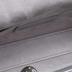 Pre Owned Dior Grey Cannage Diamond Leather Small Lady D-Joy Tote