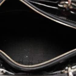 Pre Owned Dior Black Cannage Patent Leather Large Lady Dior Tote