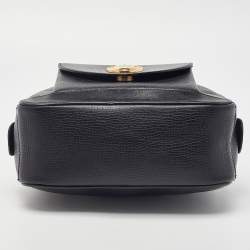 Pre Owned Dior Black Leather Vintage Logo Pocket Satchel