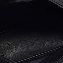 Pre Owned Dior Black Leather Vintage Logo Pocket Satchel