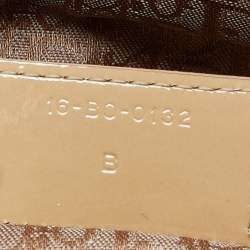 Pre Owned Dior Beige Cannage Patent Leather Large Lady Dior Tote