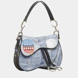 Pre Owned Dior Blue Speedway Double Saddle