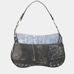 Pre Owned Dior Blue Speedway Double Saddle