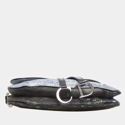 Pre Owned Dior Blue Speedway Double Saddle