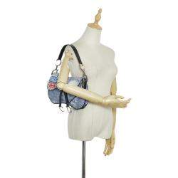 Pre Owned Dior Blue Speedway Double Saddle