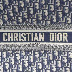 Dior Blue Oblique Canvas Book Tote bag