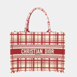 Christian Dior Red Quilted Lambskin Leather Dior Soft Shopping