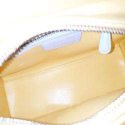 Dior White Leather Lady Dior Bag