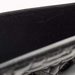 Pre Owned Dior Black Cannage Patent Leather Lady Dior Clutch