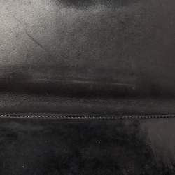 Pre Owned Dior Black Cannage Patent Leather Lady Dior Clutch