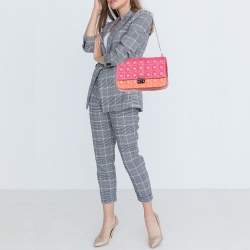 Pre Owned Dior Tri Color Cannage Leather Large Miss Dior Shoulder Bag