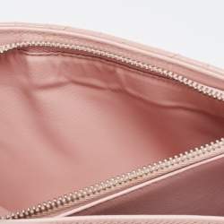 Pre Owned Dior Light Pink Cannage Patent Leather Miss Dior Promenade Chain Bag