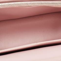 Pre Owned Dior Light Pink Cannage Patent Leather Miss Dior Promenade Chain Bag