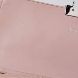 Pre Owned Dior Light Pink Cannage Patent Leather Miss Dior Promenade Chain Bag