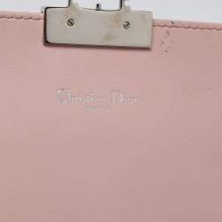 Pre Owned Dior Light Pink Cannage Patent Leather Miss Dior Promenade Chain Bag