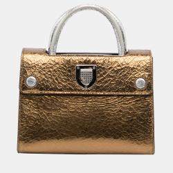 Dior Gold Mini Metallic Diorever Satchel