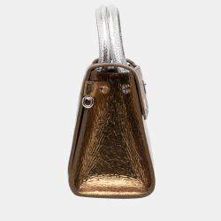 Dior Gold Mini Metallic Diorever Satchel