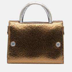 Dior Gold Mini Metallic Diorever Satchel