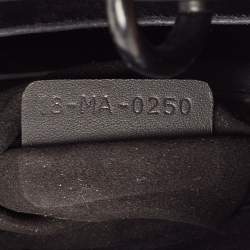 Dior Black Cannage Matte Leather Small Lady Dior Tote