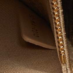 Dior Beige Cannage Embroidered Canvas Medium Lady D-Lite Tote