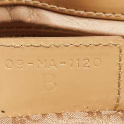 Pre Owned Dior Beige Cannage Patent Leather Large Lady Dior Tote