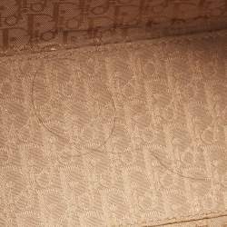 Pre Owned Dior Beige Cannage Patent Leather Large Lady Dior Tote