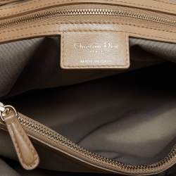 Dior Beige Cannage Leather Large Soft Lady Dior Shopper Tote
