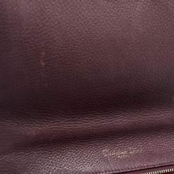 Pre Owned Dior Burgundy Leather Medium Diorama Shoulder Bag