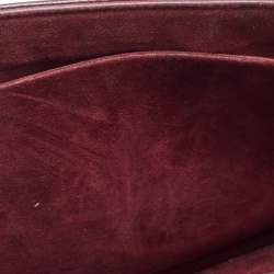 Pre Owned Dior Burgundy Leather Medium Diorama Shoulder Bag