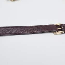 Pre Owned Dior Burgundy Leather Medium Diorama Shoulder Bag