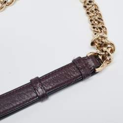 Pre Owned Dior Burgundy Leather Medium Diorama Shoulder Bag