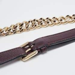 Pre Owned Dior Burgundy Leather Medium Diorama Shoulder Bag