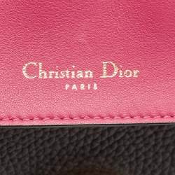 Pre Owned Dior Black Leather Medium Be Dior Flap Top Handle Bag