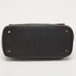 Pre Owned Dior Black Leather Medium Be Dior Flap Top Handle Bag