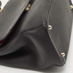 Pre Owned Dior Black Leather Medium Be Dior Flap Top Handle Bag