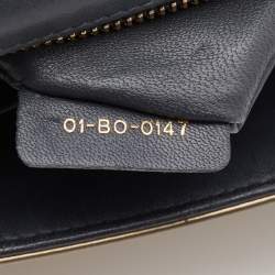 Pre Owned Dior Gold Microcannage Patent Leather Medium Diorama Flap Shoulder Bag