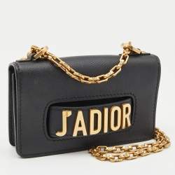 Pre Owned Dior Black Leather Mini J'Adior Shoulder Bag