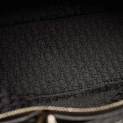 Pre Owned Dior Black Cannage Patent Leather Extra Large Lady Dior Tote