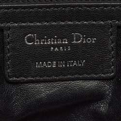 Pre Owned Dior Black Cannage Leather Granville Chain Link Tote