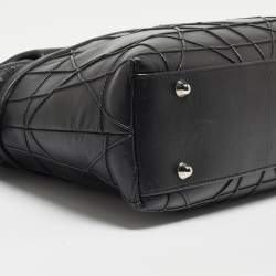 Pre Owned Dior Black Cannage Leather Granville Chain Link Tote