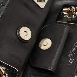 Pre Owned Dior Black Cannage Leather Granville Chain Link Tote